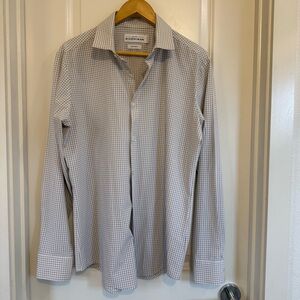 Mizzen+Main Shirt Mens Large Leeward Button Up Trim Fit Checkered preppy office